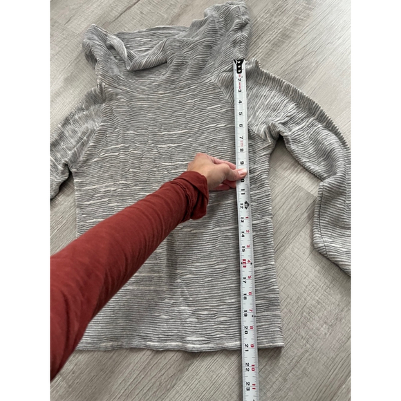Anthropologie Dolan light gray cowl neck ribbed sweater XS - Picture 4 of 7
